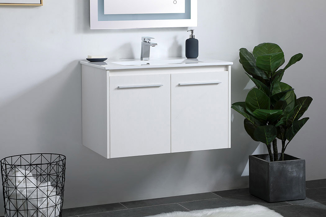 Elegant Bathroom Vanity - White, L 30" (VF44030WH)