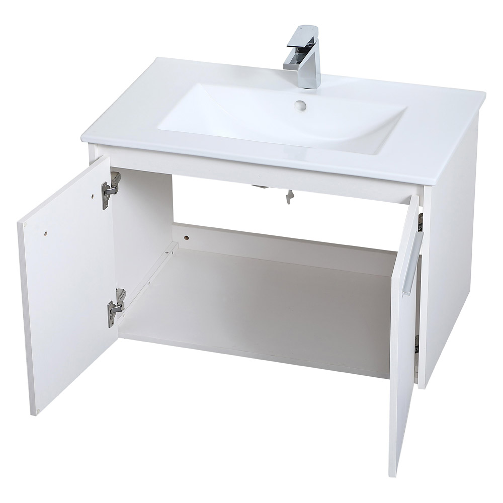 Elegant Bathroom Vanity - White, L 30" (VF44030WH)