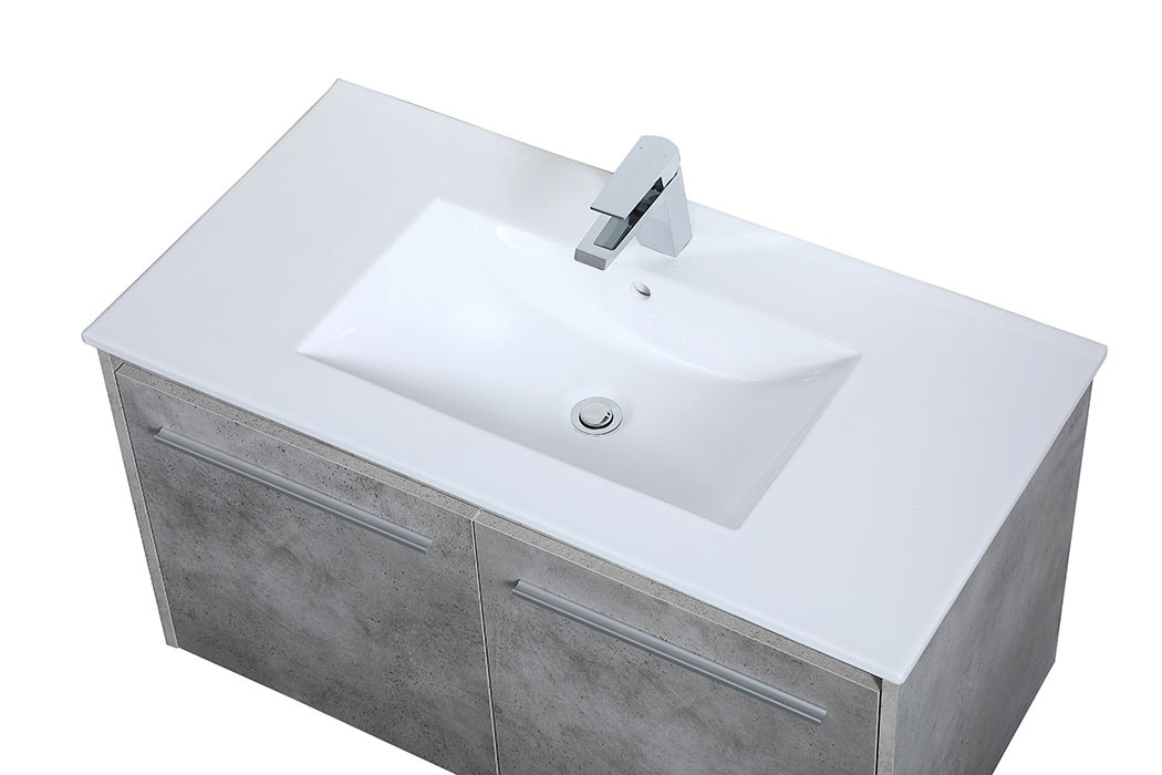 Elegant Bathroom Vanity - Concrete Gray, L 36" (VF44036CG)