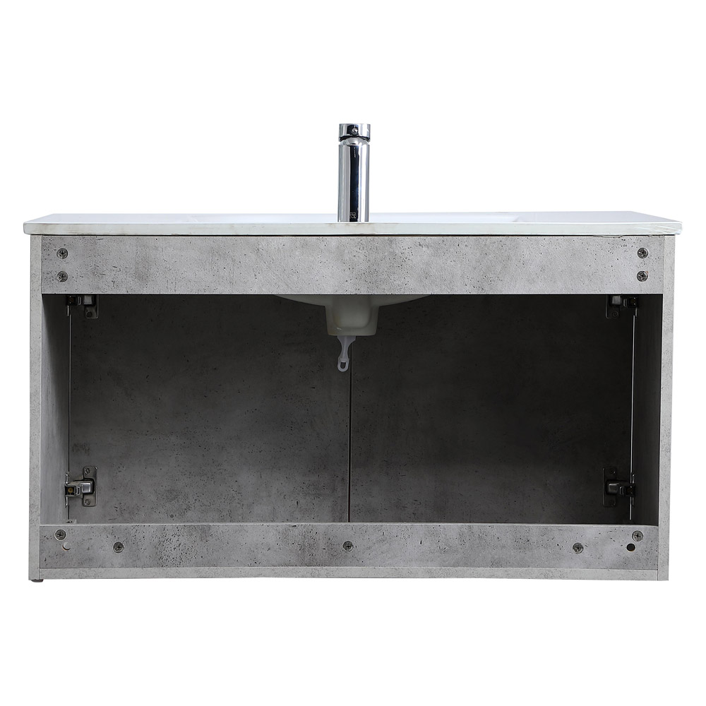 Elegant Bathroom Vanity - Concrete Gray, L 36" (VF44036CG)