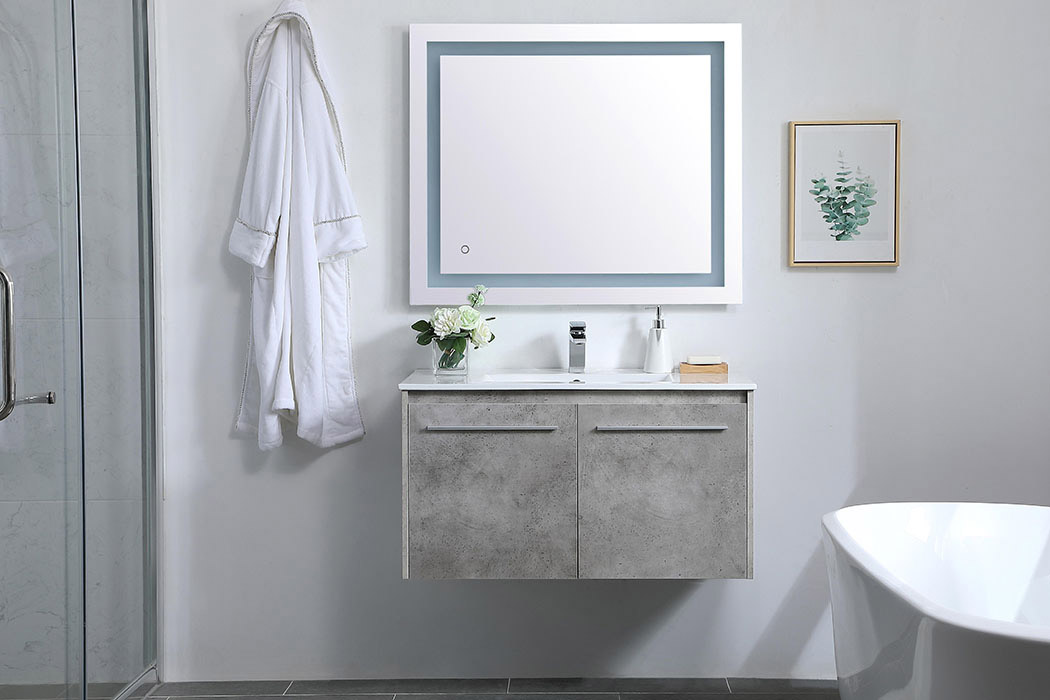 Elegant Bathroom Vanity - Concrete Gray, L 36" (VF44036CG)