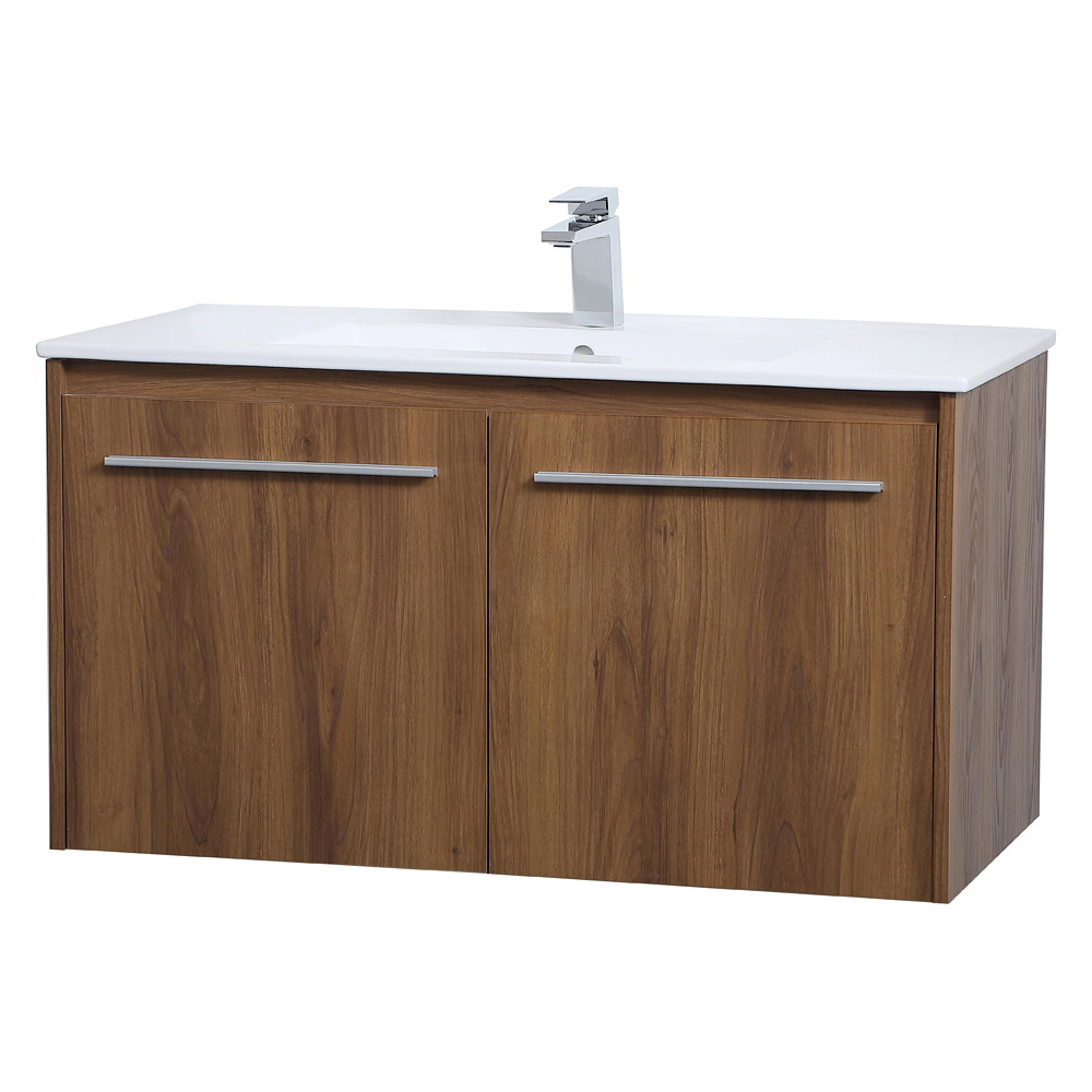 Elegant Bathroom Vanity - Walnut Brown, L 36" (VF44036WB)