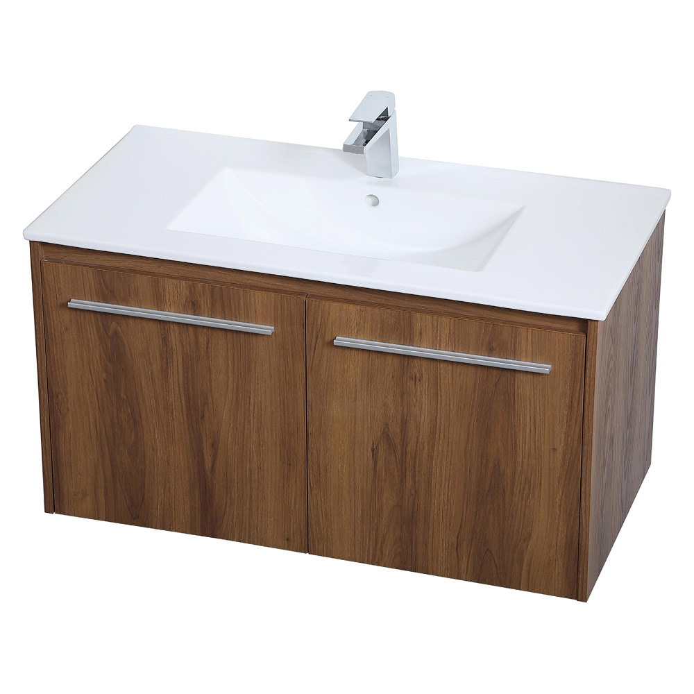 Elegant Bathroom Vanity - Walnut Brown, L 36" (VF44036WB)