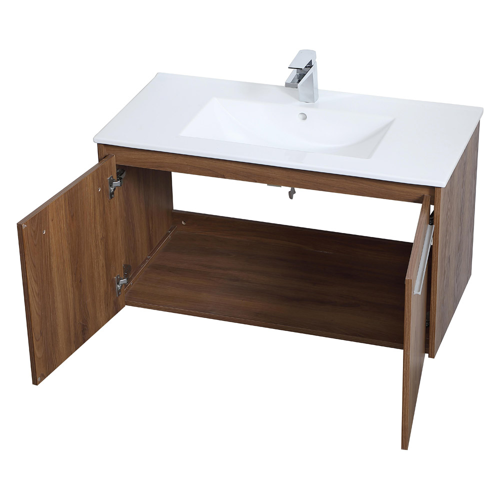 Elegant Bathroom Vanity - Walnut Brown, L 36" (VF44036WB)