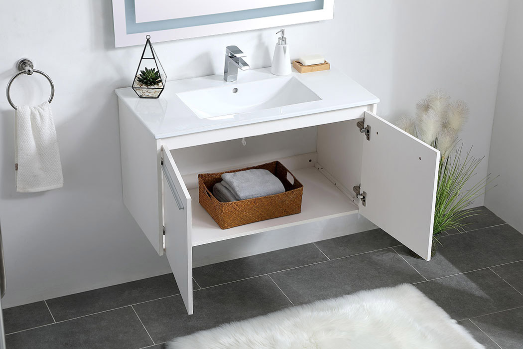 Elegant Bathroom Vanity - White, L 36" (VF44036WH)