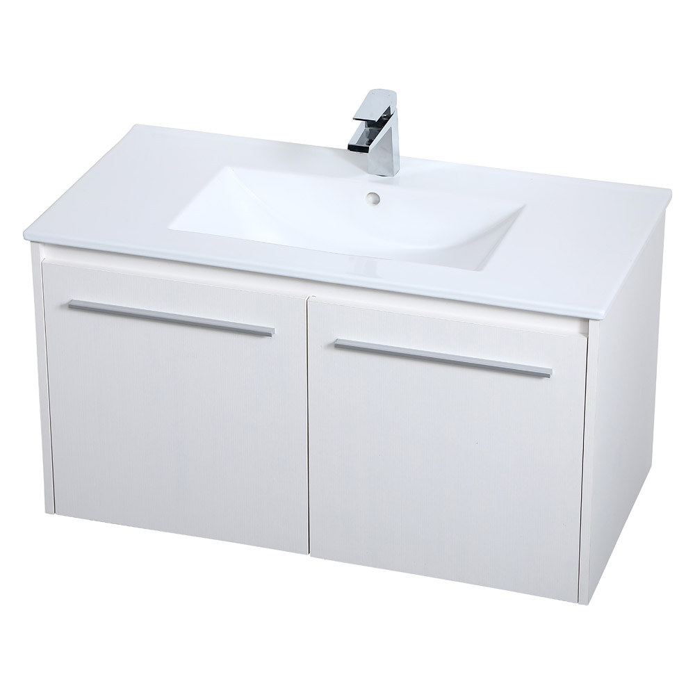 Elegant Bathroom Vanity - White, L 36" (VF44036WH)