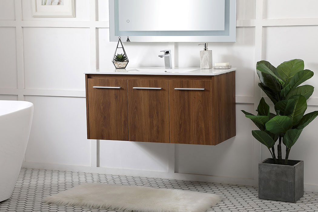 Elegant Bathroom Vanity - Walnut Brown, L 40" (VF44040WB)