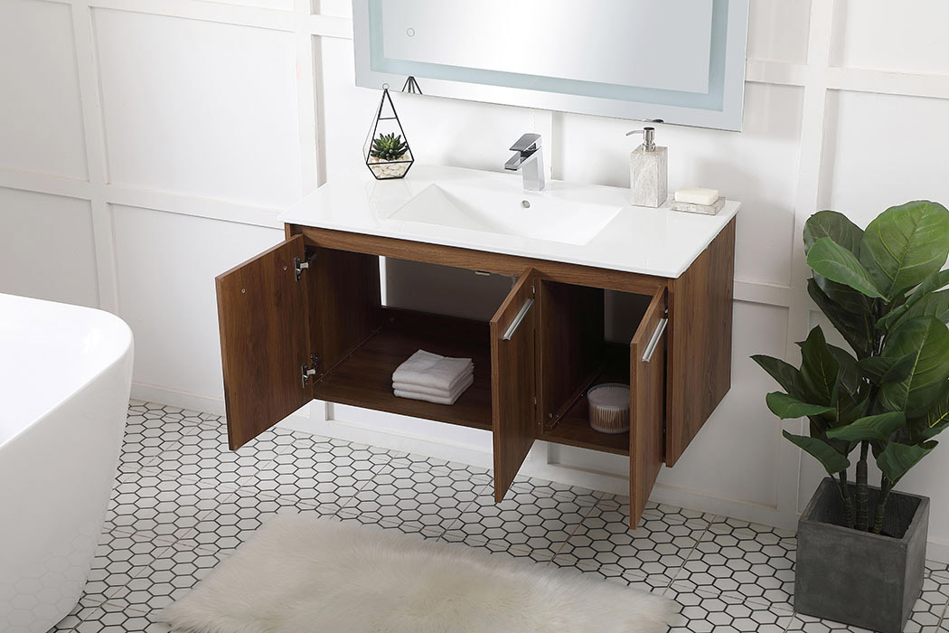 Elegant Bathroom Vanity - Walnut Brown, L 40" (VF44040WB)