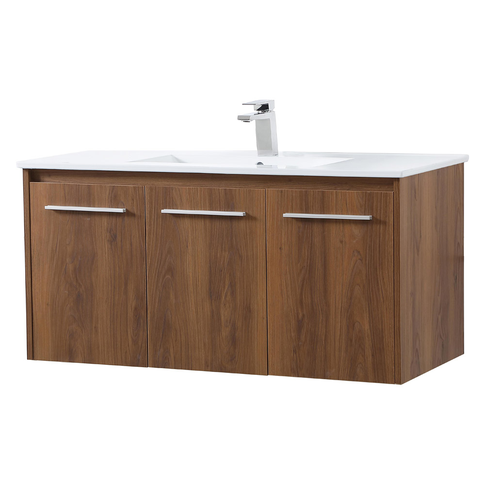 Elegant Bathroom Vanity - Walnut Brown, L 40" (VF44040WB)