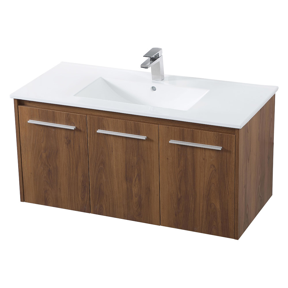 Elegant Bathroom Vanity - Walnut Brown, L 40" (VF44040WB)