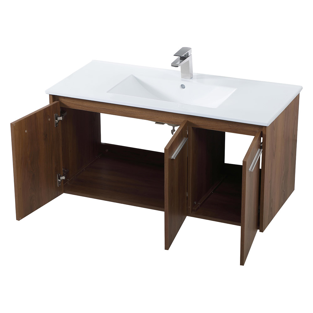 Elegant Bathroom Vanity - Walnut Brown, L 40" (VF44040WB)