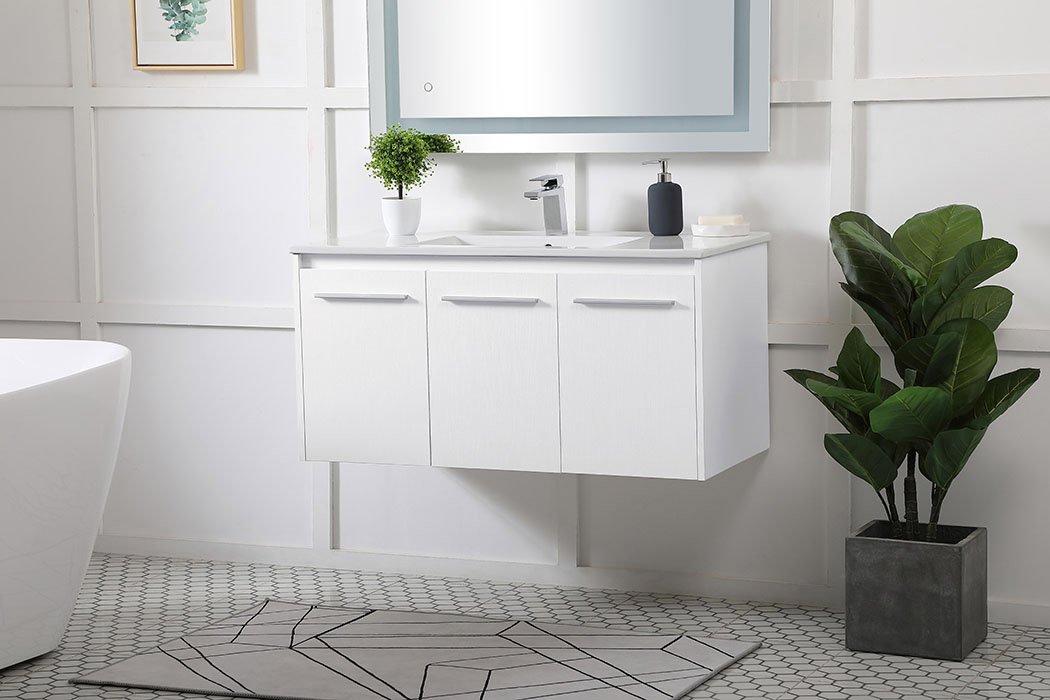 Elegant Bathroom Vanity - White, L 40" (VF44040WH)