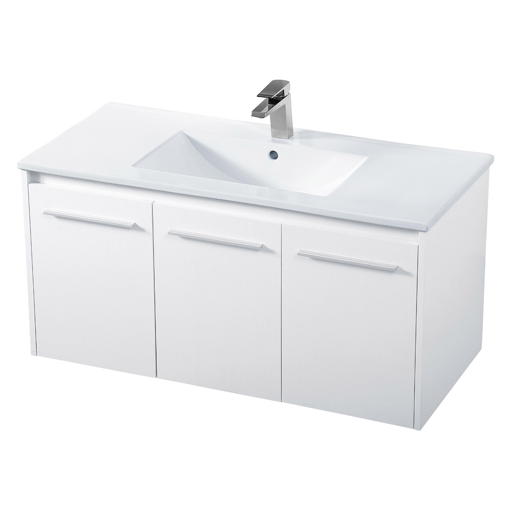 Elegant Bathroom Vanity - White, L 40" (VF44040WH)