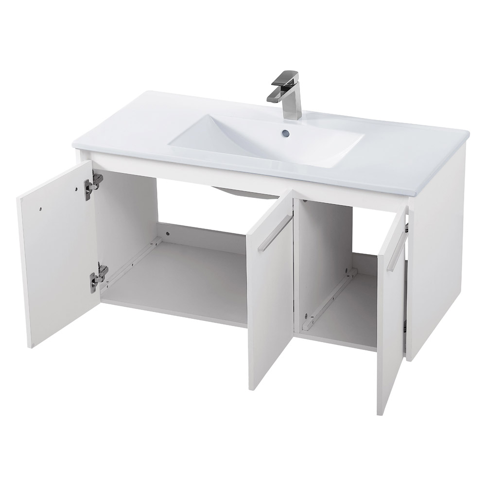 Elegant Bathroom Vanity - White, L 40" (VF44040WH)