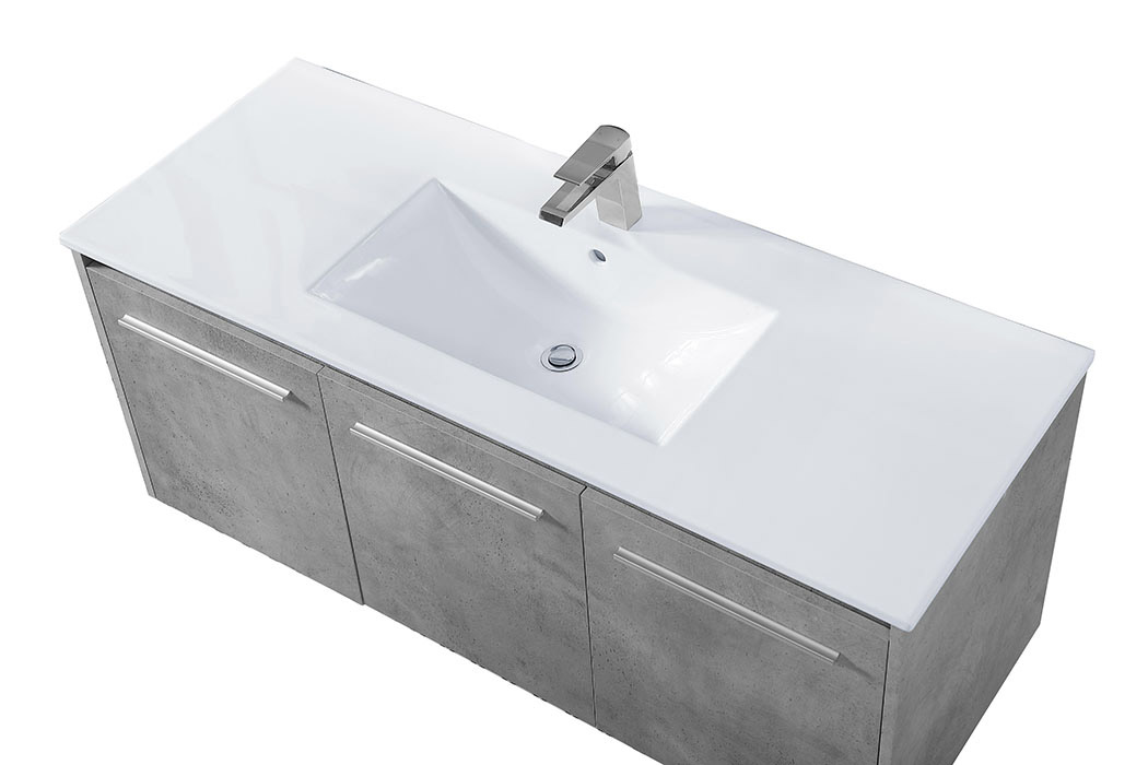 Elegant Bathroom Vanity - Concrete Gray, L 48" (VF44048CG)