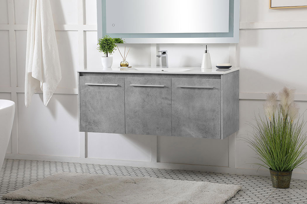 Elegant Bathroom Vanity - Concrete Gray, L 48" (VF44048CG)