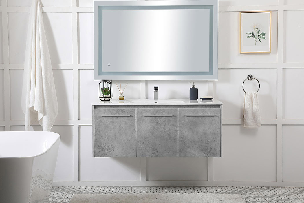 Elegant Bathroom Vanity - Concrete Gray, L 48" (VF44048CG)