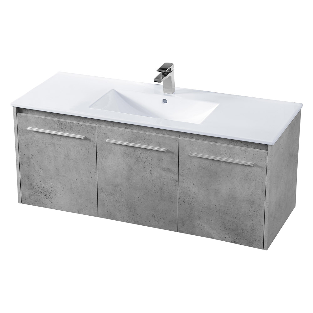 Elegant Bathroom Vanity - Concrete Gray, L 48" (VF44048CG)