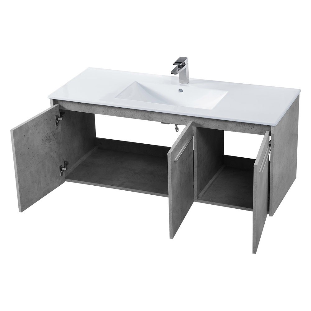 Elegant Bathroom Vanity - Concrete Gray, L 48" (VF44048CG)