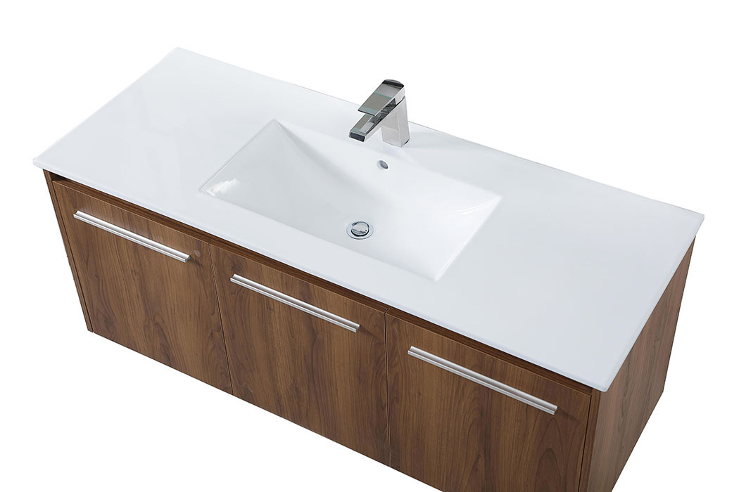 Elegant Bathroom Vanity - Walnut Brown, L 48" (VF44048WB)