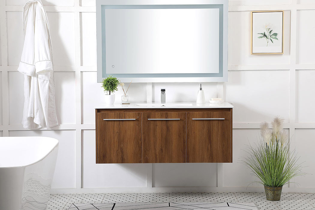 Elegant Bathroom Vanity - Walnut Brown, L 48" (VF44048WB)