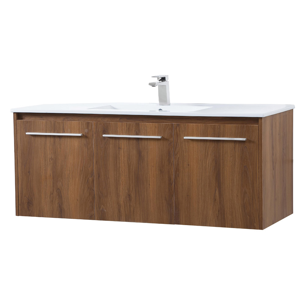 Elegant Bathroom Vanity - Walnut Brown, L 48" (VF44048WB)