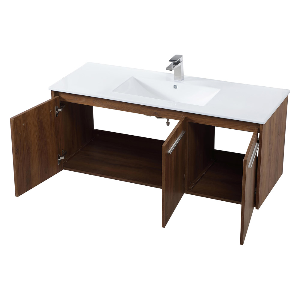 Elegant Bathroom Vanity - Walnut Brown, L 48" (VF44048WB)