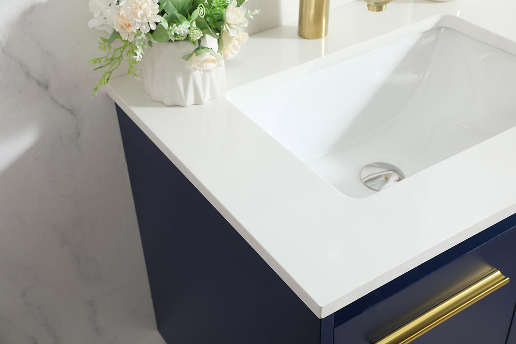 Elegant Bathroom Vanity - Blue (VF44524MBL)