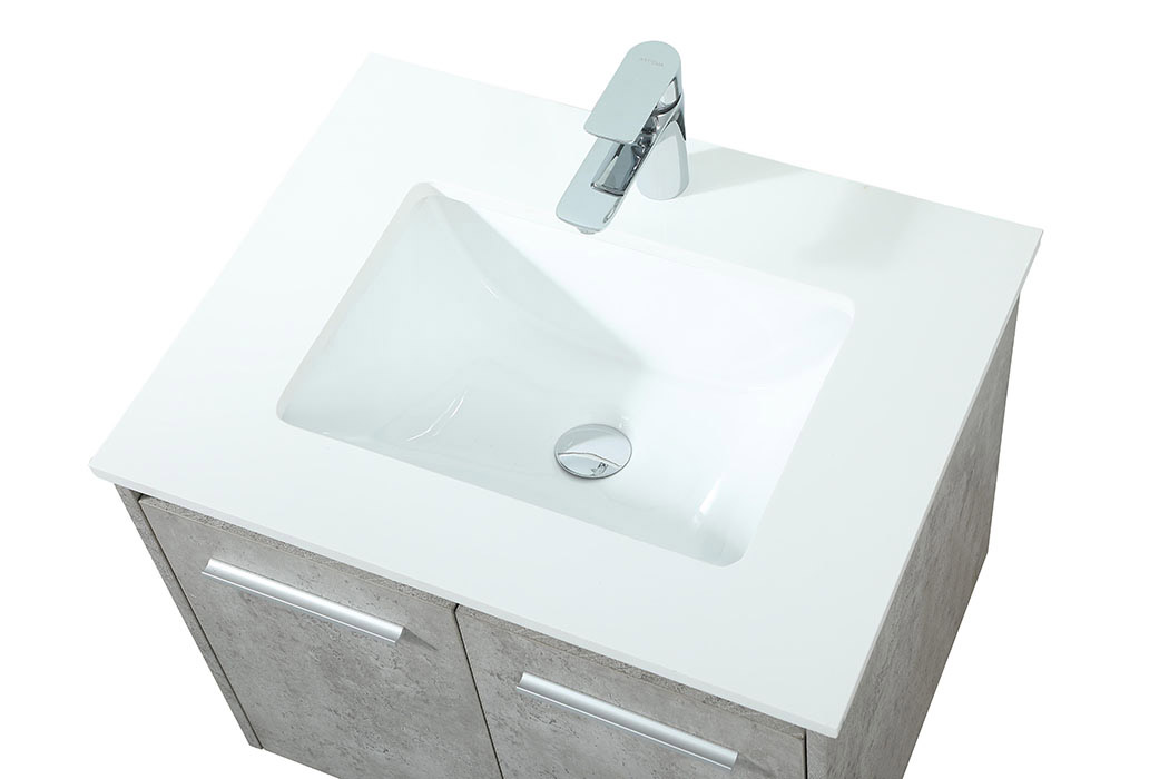 Elegant Bathroom Vanity - Concrete Gray (VF44524MCG)