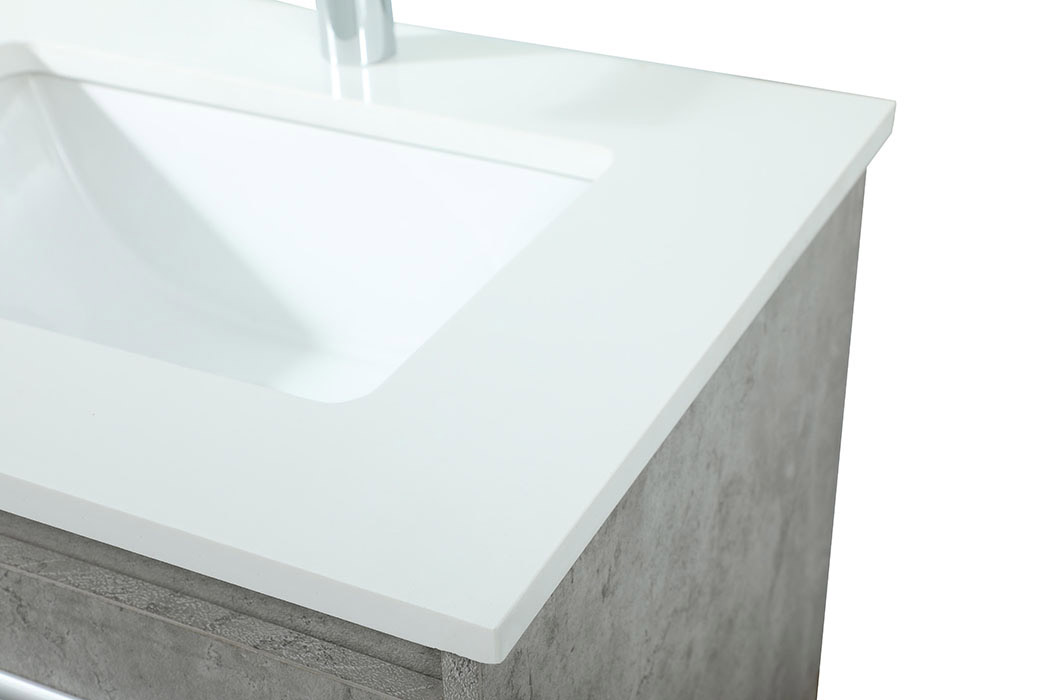 Elegant Bathroom Vanity - Concrete Gray (VF44524MCG)