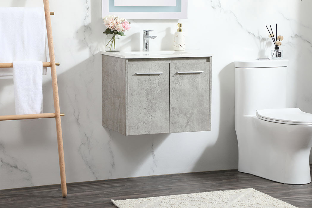 Elegant Bathroom Vanity - Concrete Gray (VF44524MCG)