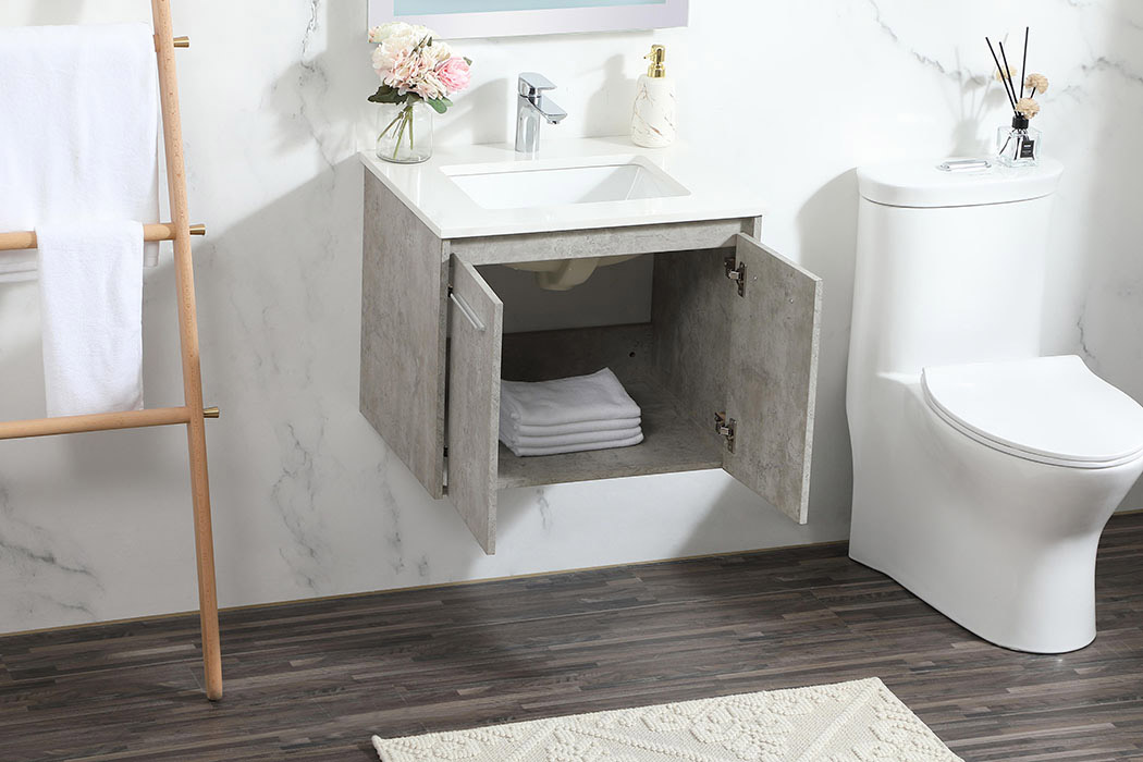 Elegant Bathroom Vanity - Concrete Gray (VF44524MCG)