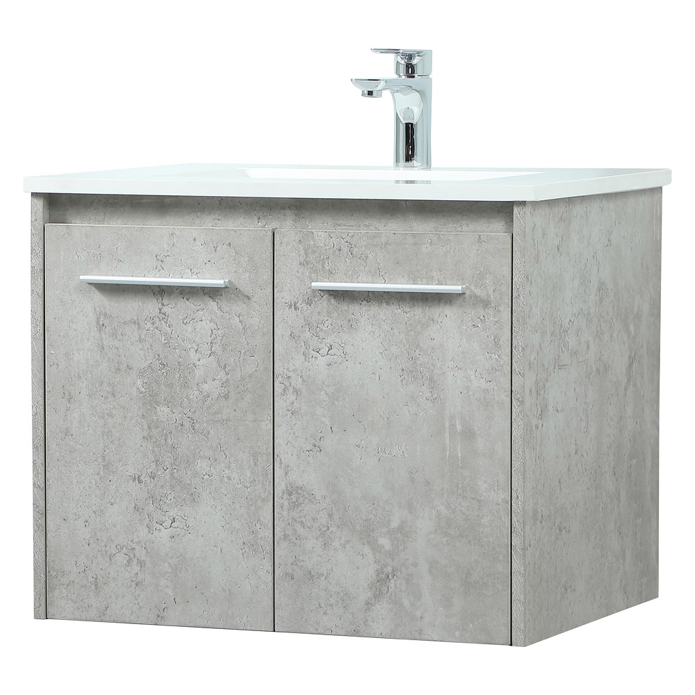 Elegant Bathroom Vanity - Concrete Gray (VF44524MCG)