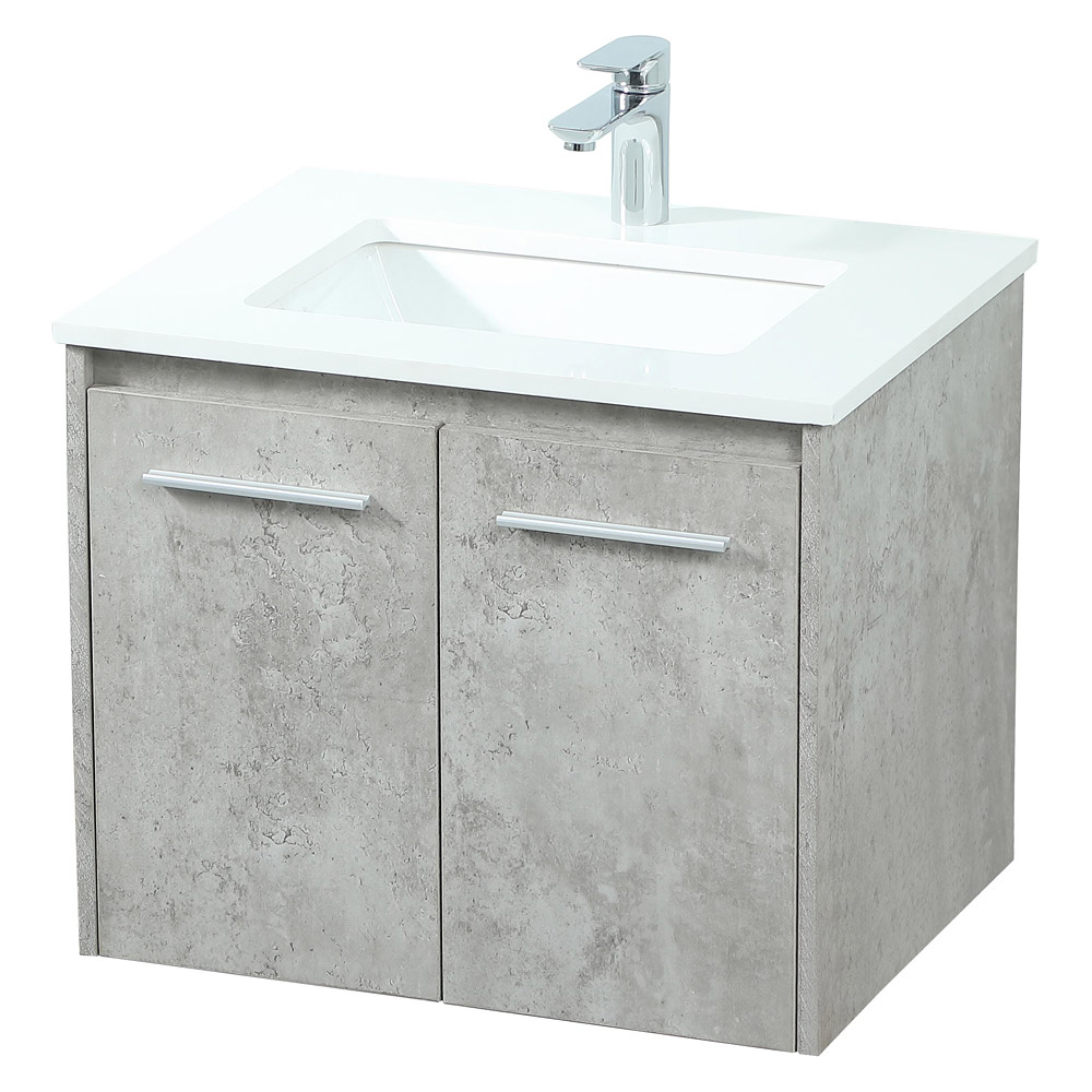 Elegant Bathroom Vanity - Concrete Gray (VF44524MCG)