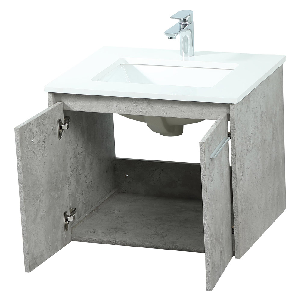 Elegant Bathroom Vanity - Concrete Gray (VF44524MCG)