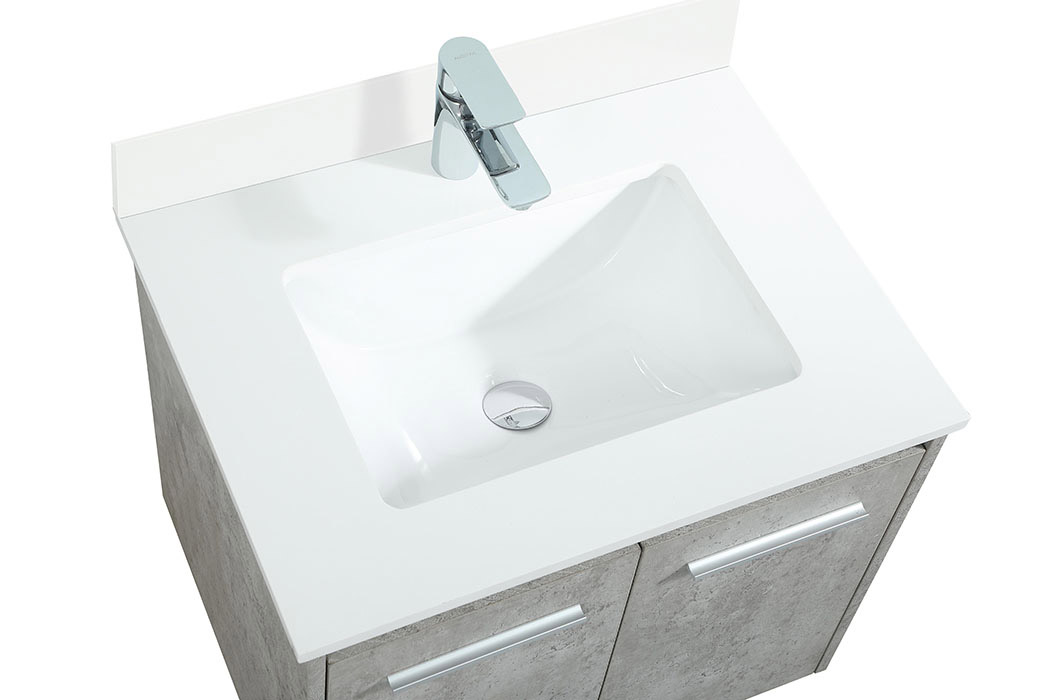 Elegant Bathroom Vanity - Concrete Gray (VF44524MCG-BS)