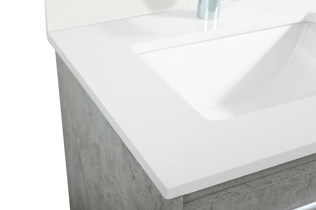 Elegant Bathroom Vanity - Concrete Gray (VF44524MCG-BS)