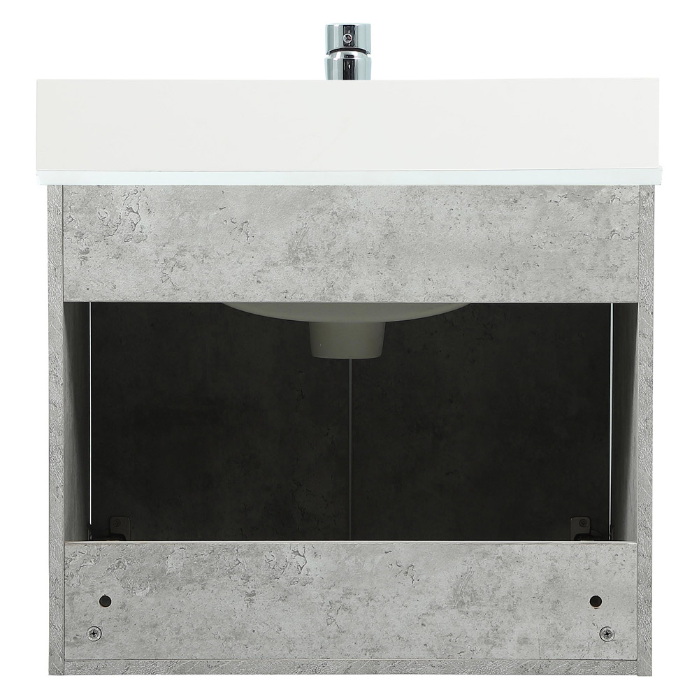 Elegant Bathroom Vanity - Concrete Gray (VF44524MCG-BS)