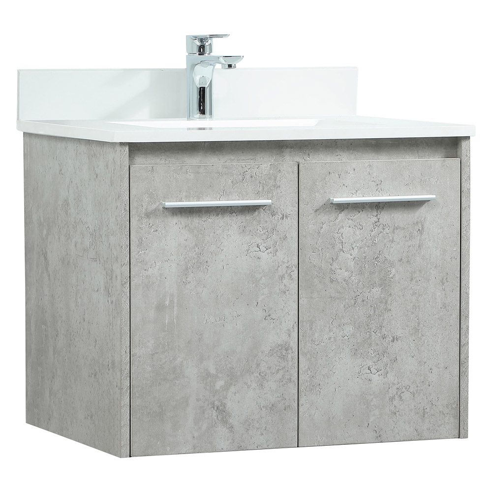 Elegant Bathroom Vanity - Concrete Gray (VF44524MCG-BS)