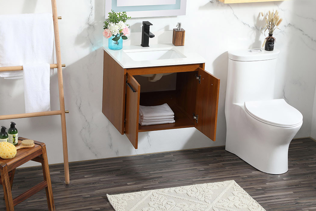 Elegant Bathroom Vanity - Teak (VF44524MTK-BS)