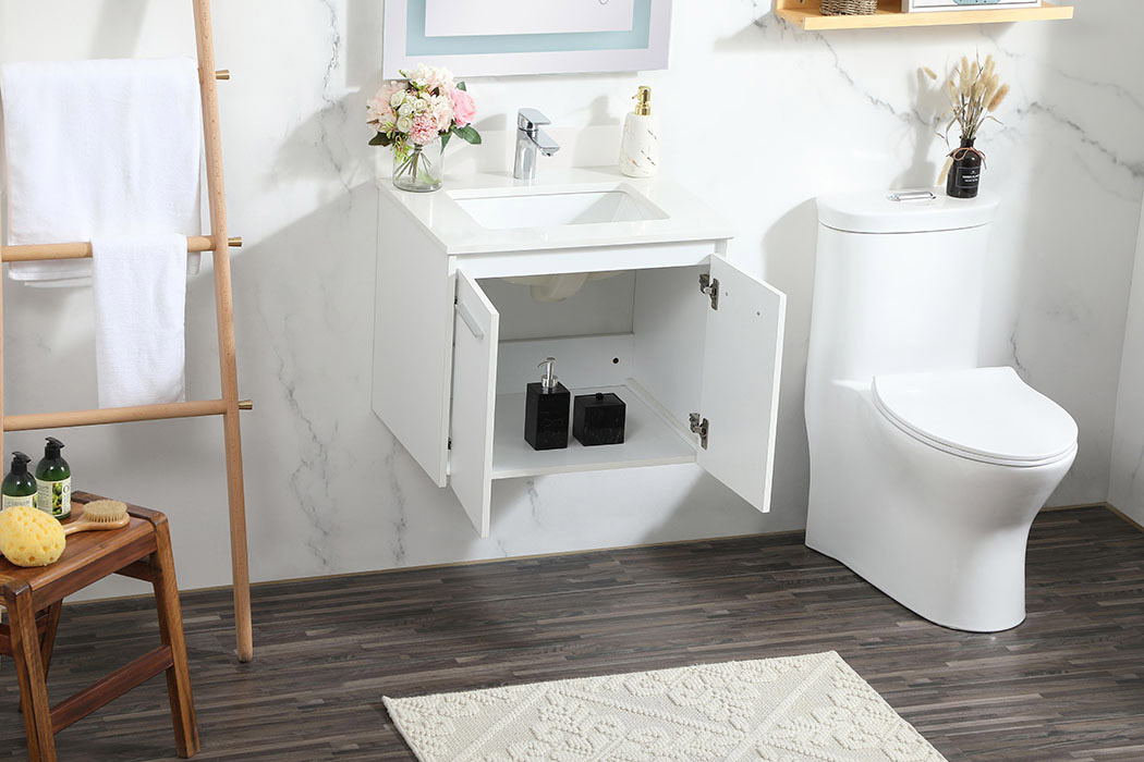 Elegant Bathroom Vanity - White (VF44524MWH-BS)