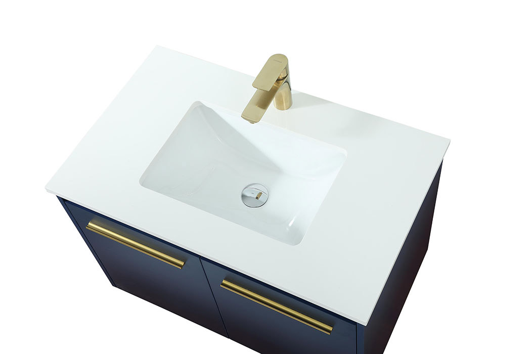 Elegant Bathroom Vanity - Blue (VF44530MBL)