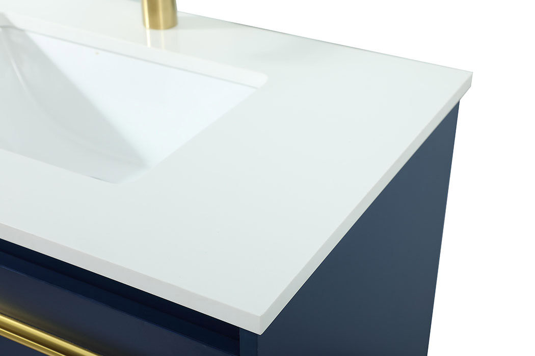 Elegant Bathroom Vanity - Blue (VF44530MBL)