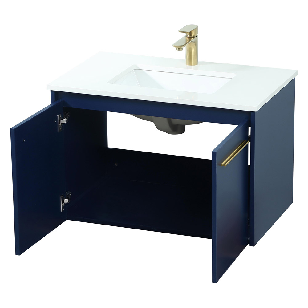 Elegant Bathroom Vanity - Blue (VF44530MBL)