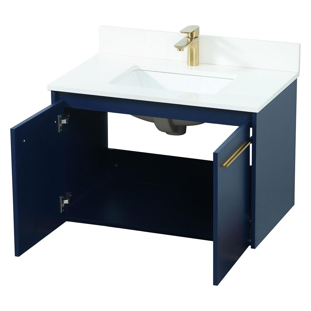 Elegant Bathroom Vanity - Blue (VF44530MBL-BS)