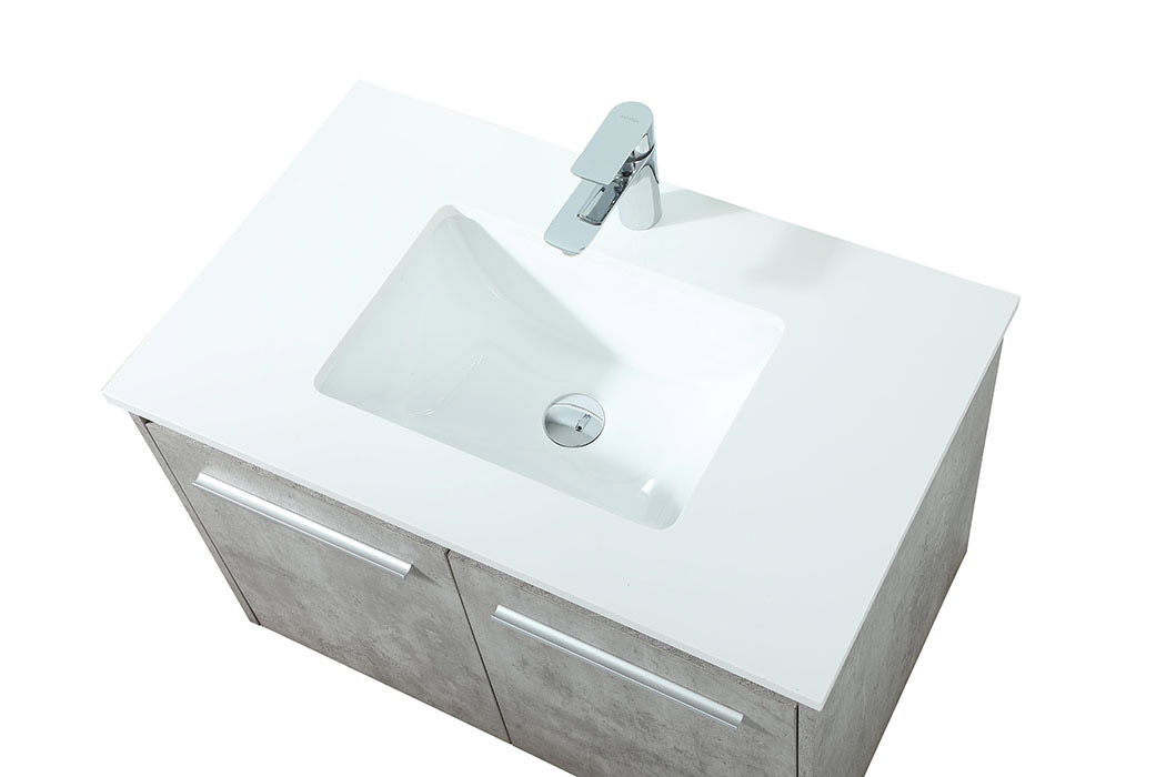 Elegant Bathroom Vanity - Concrete Gray (VF44530MCG)