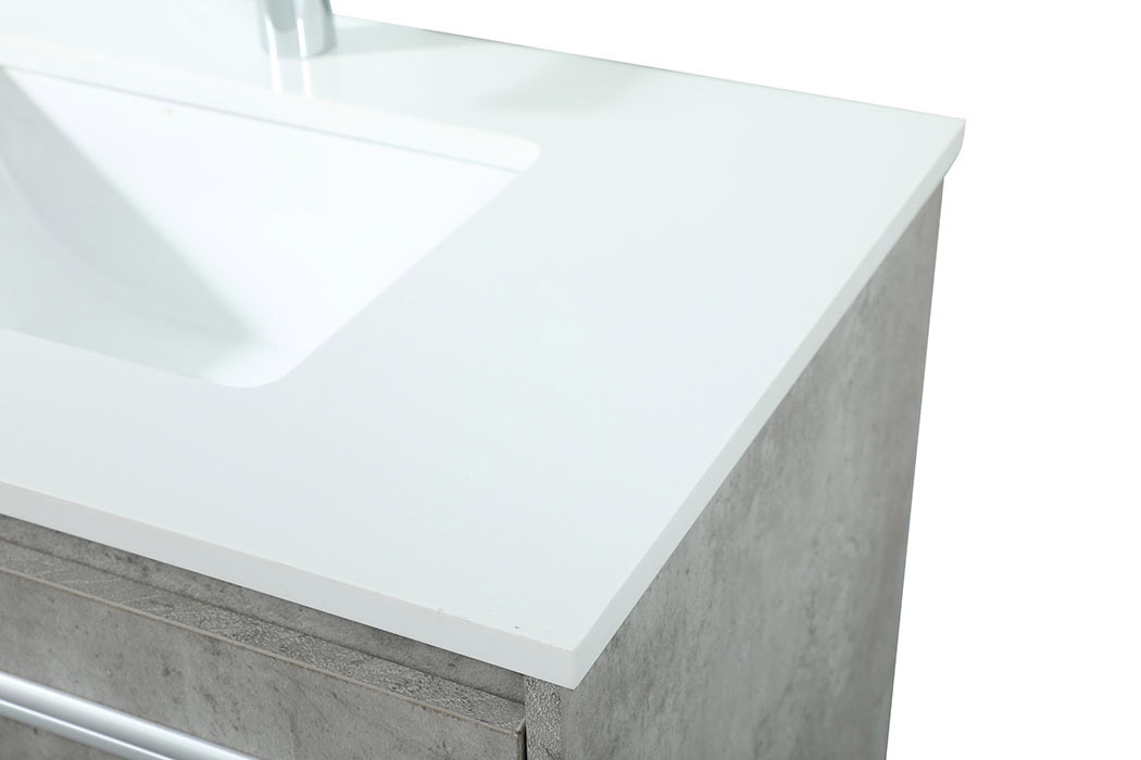 Elegant Bathroom Vanity - Concrete Gray (VF44530MCG)