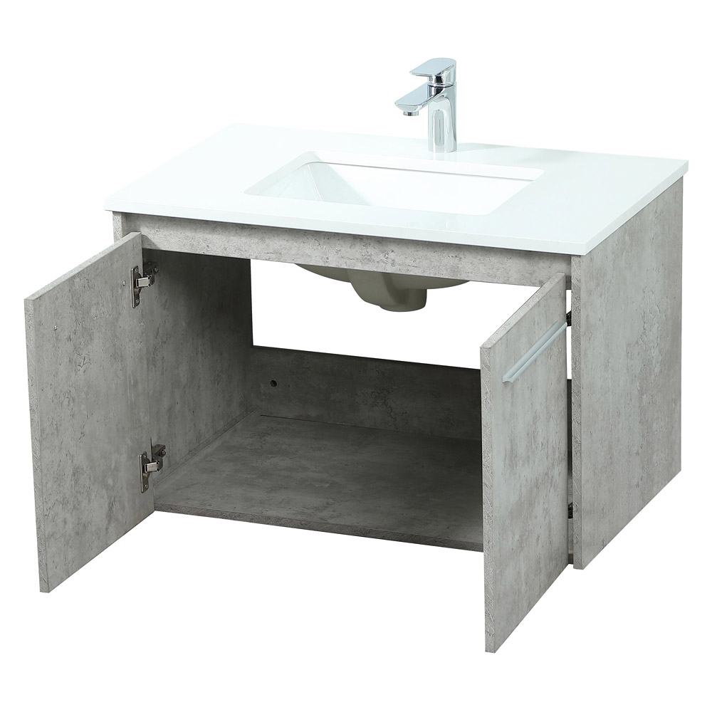 Elegant Bathroom Vanity - Concrete Gray (VF44530MCG)