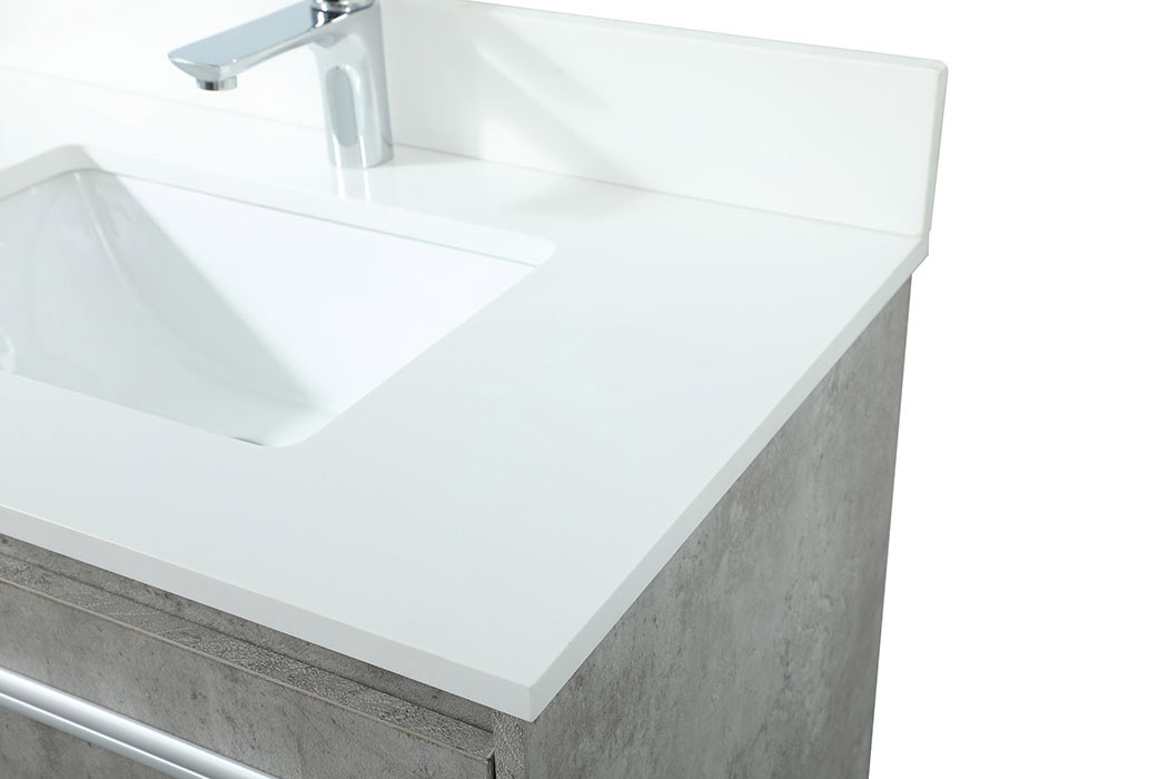 Elegant Bathroom Vanity - Concrete Gray (VF44530MCG-BS)