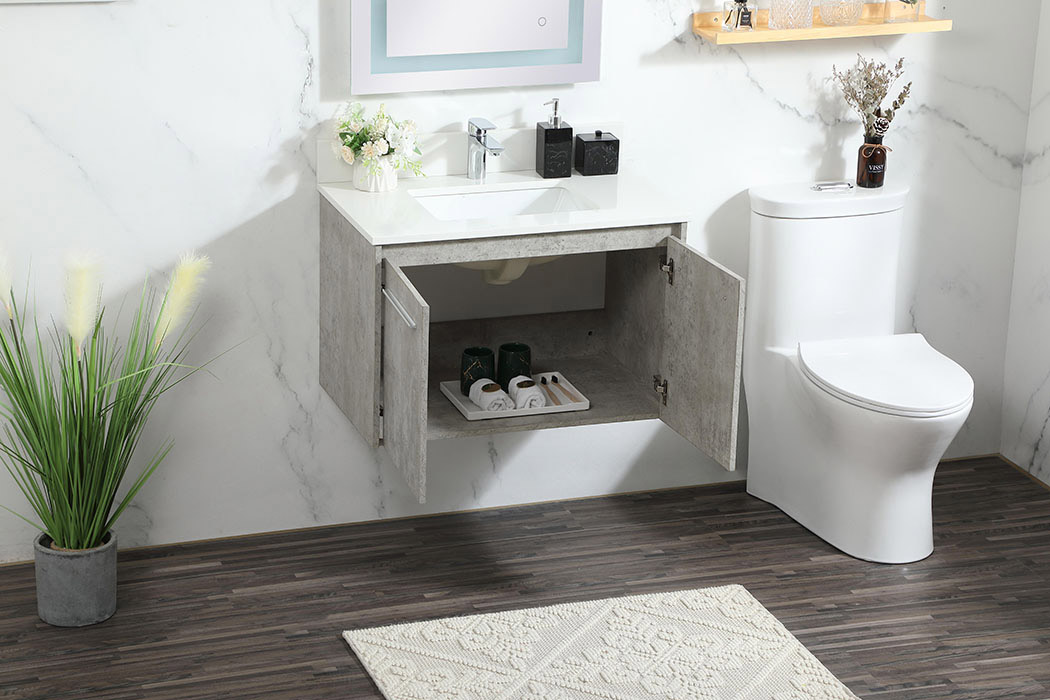 Elegant Bathroom Vanity - Concrete Gray (VF44530MCG-BS)